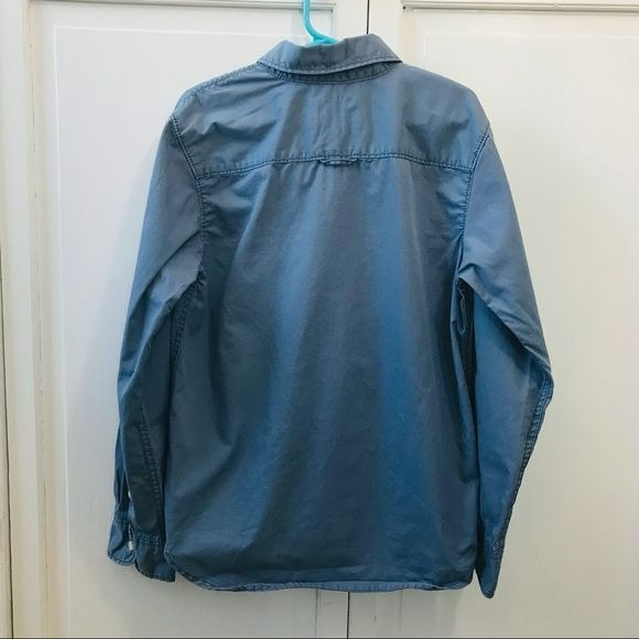H&M Blue Button Down Cotton Shirt Size 7-8Y