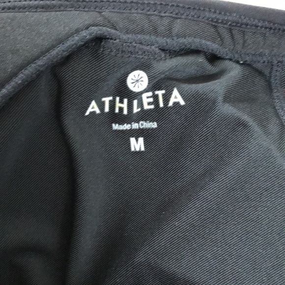 ATHLETA Black Multi Racerback Tank Top Size M