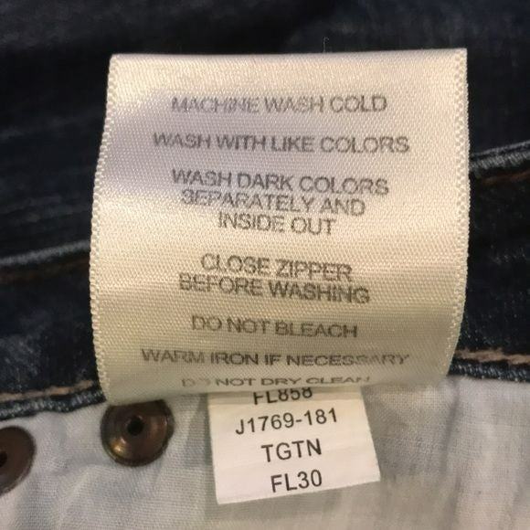 JAG JEANS Blue Mid Rise Slim Leg Jeans Size 8