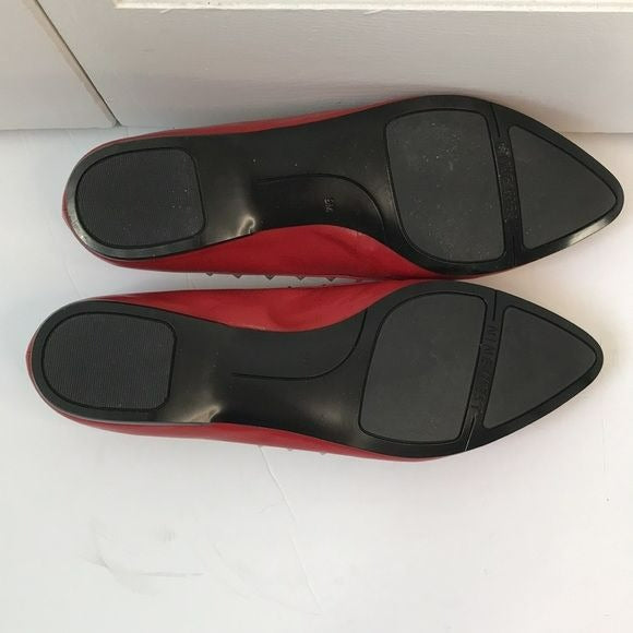 NINE WEST Red Raffi Flats Size 9M