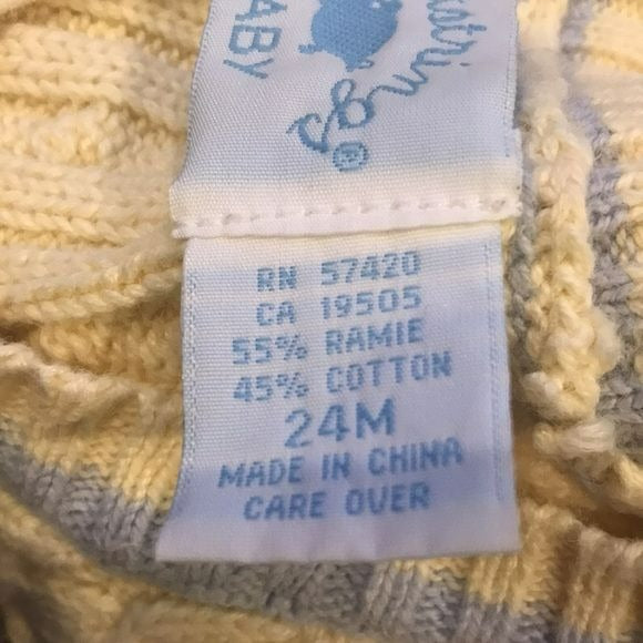 HARTSTRINGS BABY Yellow Knit V-Neck Vest Size 24 Months