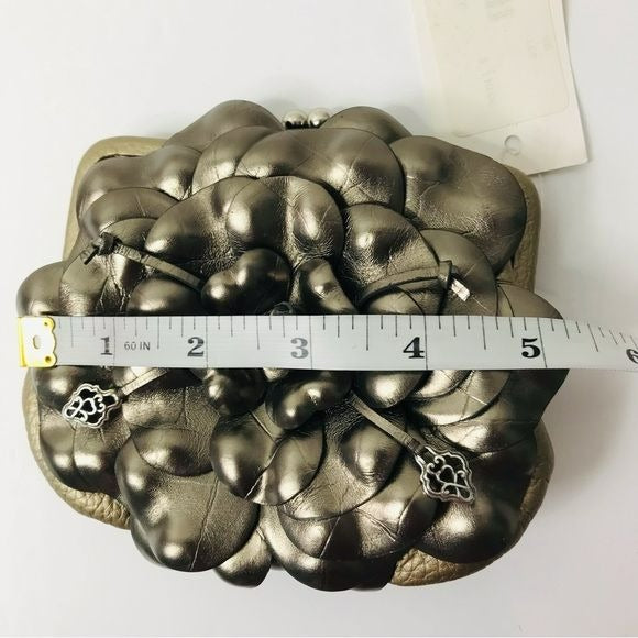 DON VINCENT Metallic Flower Avalon Bay Coin Purse