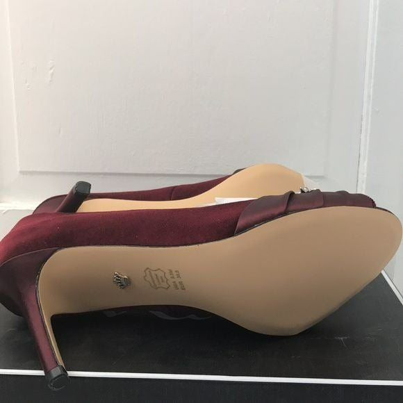NINA Rumina2 Merlot Romance Open Toe Heels Size 8.5M (new in box)