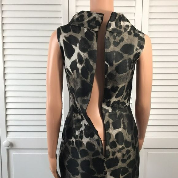 ECCOCI Black Gray Animal Print Dress Size 0