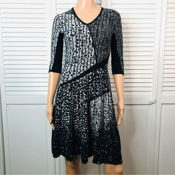 NIC + ZOE Ribbed V-Neck Sweater Dress Size XS