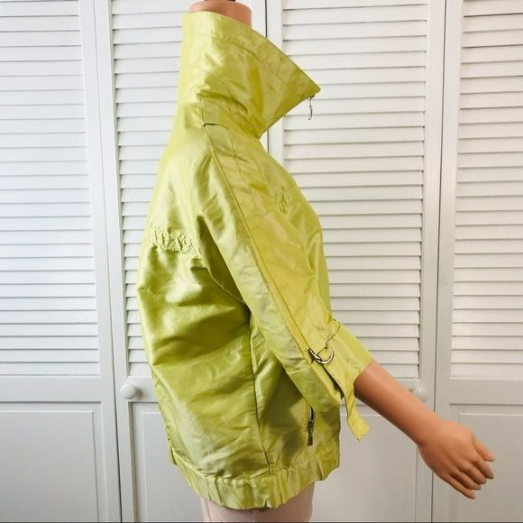 CHICO’S Lime Green Rayon 3/4 Sleeve Jacket Size L