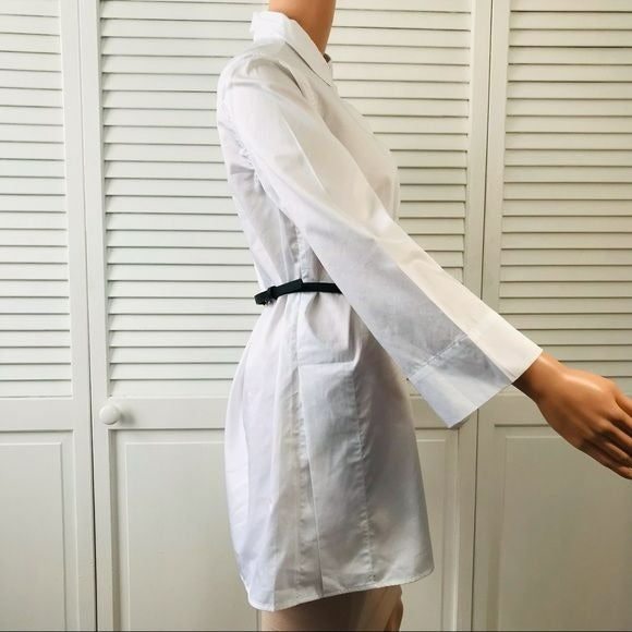 NM NEIMAN MARCUS White Tunic Long Sleeve Shirt Size S