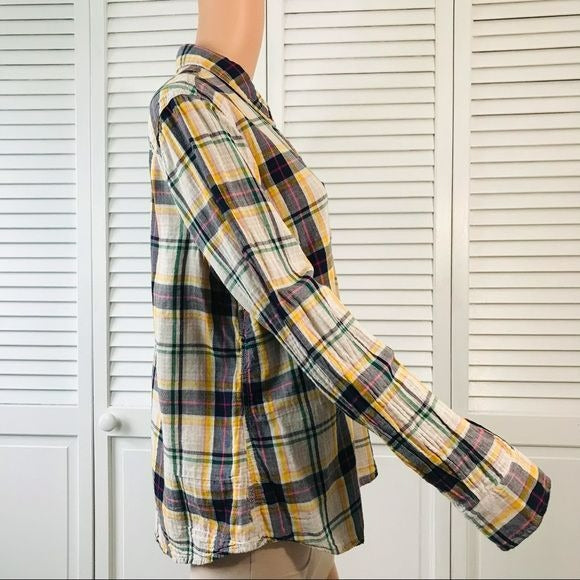 MERONA White Plaid Button Down Shirt