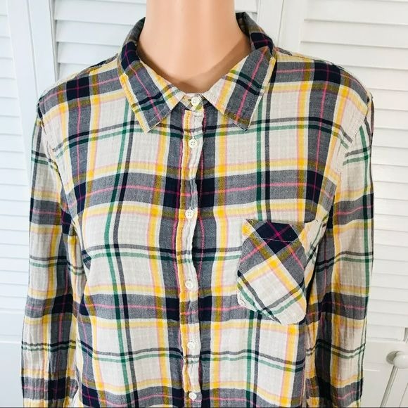 MERONA White Plaid Button Down Shirt