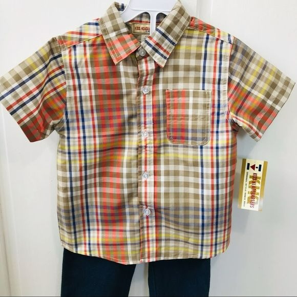 KIDS HEADQUARTERS Plaid Two Piece Set Size 4T