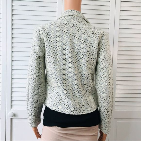 DOLAN By Anthropologie Rossi Eyelet Cream Moto Jacket Size M