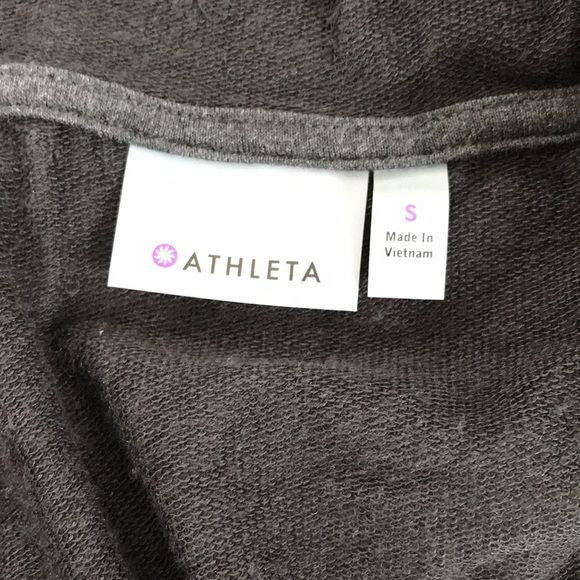 ATHLETA Dark Gray Wrap Front Hoodie Size S