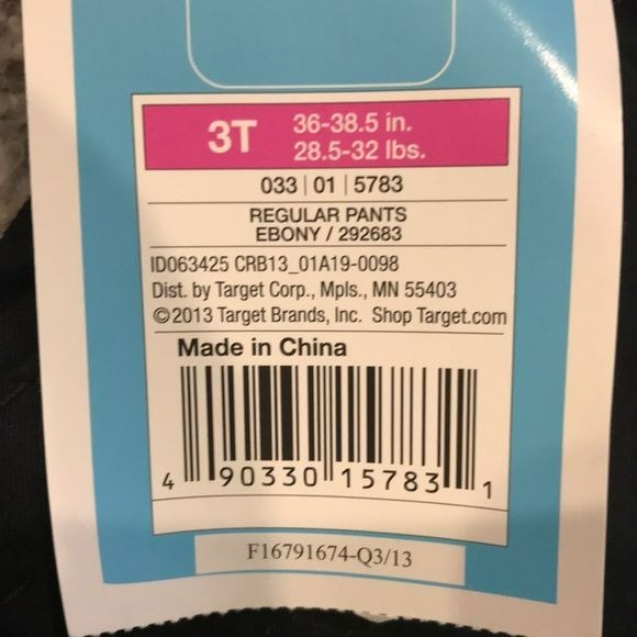 CIRCO Black Cotton Regular Pants Size 3T (new with tags)