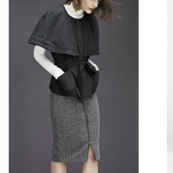 HALOGEN Gray Zipper Pencil Skirt Size 8