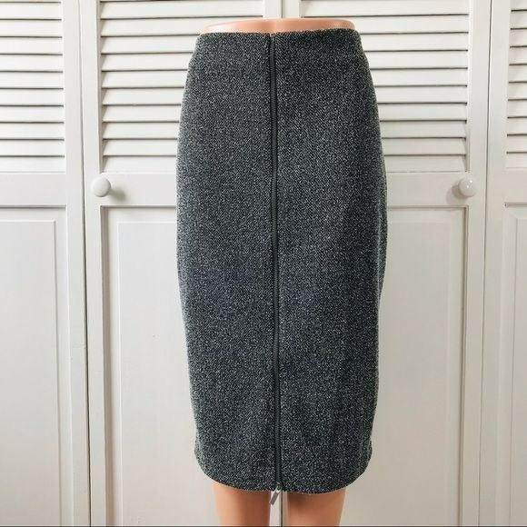 HALOGEN Gray Zipper Pencil Skirt Size 8