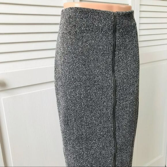 HALOGEN Gray Zipper Pencil Skirt Size 8