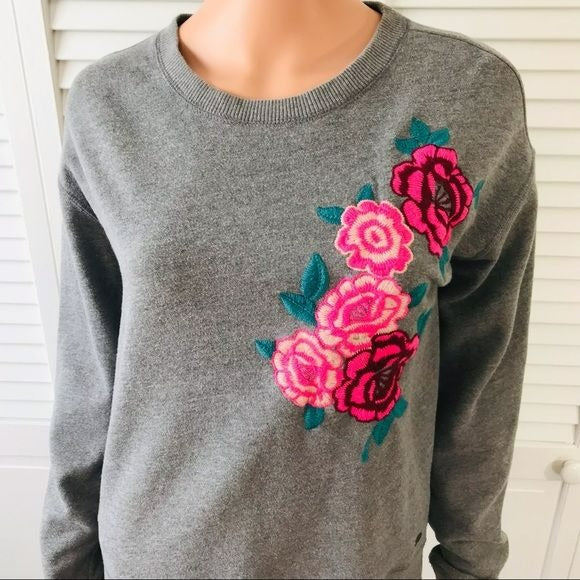 HOLLISTER Gray Scoop Neck Sweater Size S