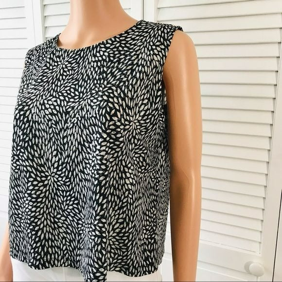 CHICO’S DESIGN Black Sleeveless Sequin Shirt Size L