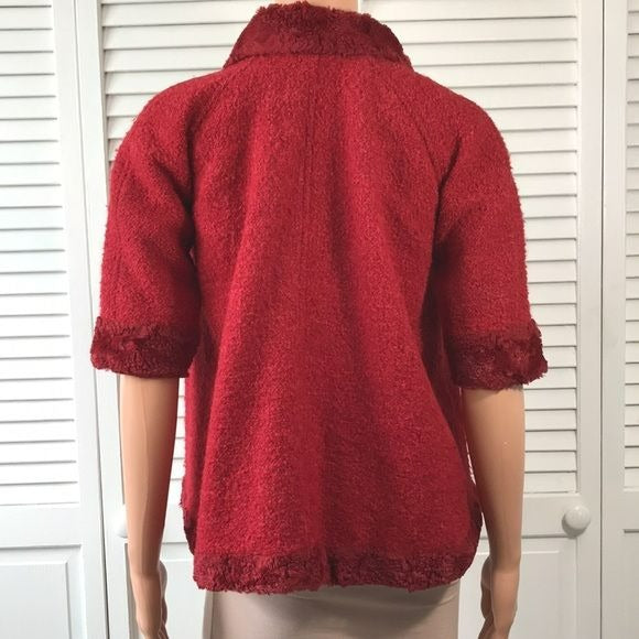 SARAH LOUISE Red Vintage Short Sleeve Jacket Size S