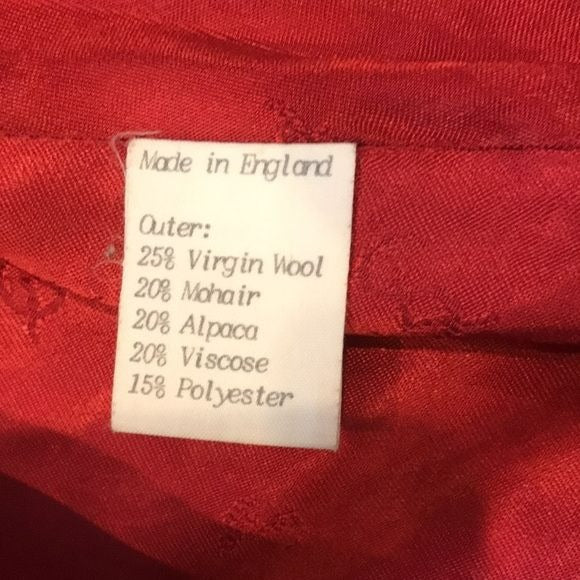 SARAH LOUISE Red Vintage Short Sleeve Jacket Size S