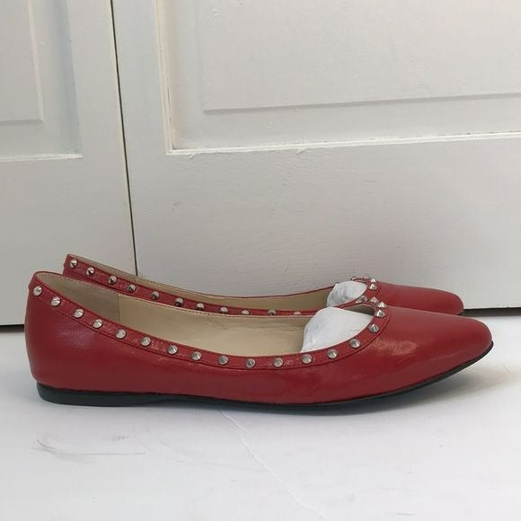 NINE WEST Red Raffi Flats Size 9M