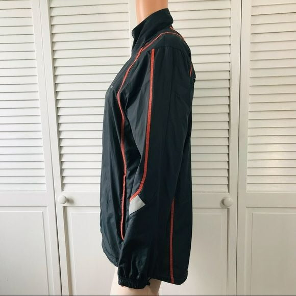 ASICS Gray Orange Windbreaker Jacket Size S