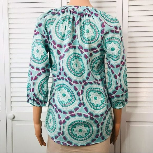 JUDE CONNALLY Medallion Seamist Lightweight Katarina Blouse Size XS