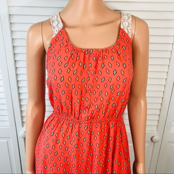 MOSSIMO SUPPLY CO Orange Sleeveless Dress Size S