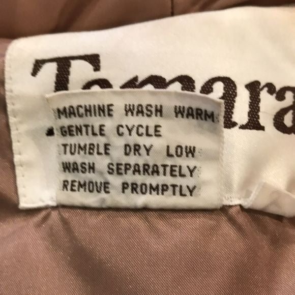 TAMARA Blush Pink Nylon Long Down Coat Size L
