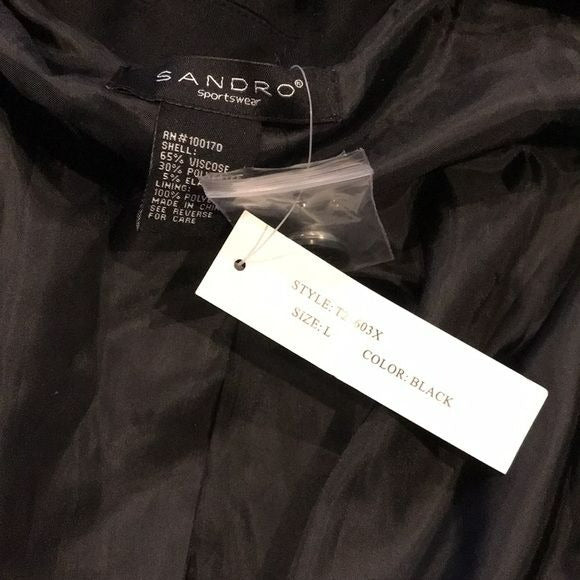 *NEW* SANDRO Sportswear Black Blazer Size Large