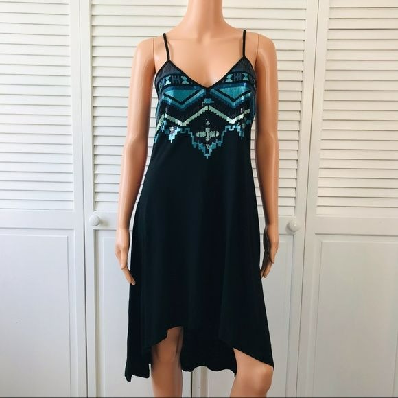 EXPRESS Black Spaghetti Strap Dress