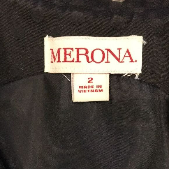 MERONA Black Polka Dot Sleeveless Dress Size 2
