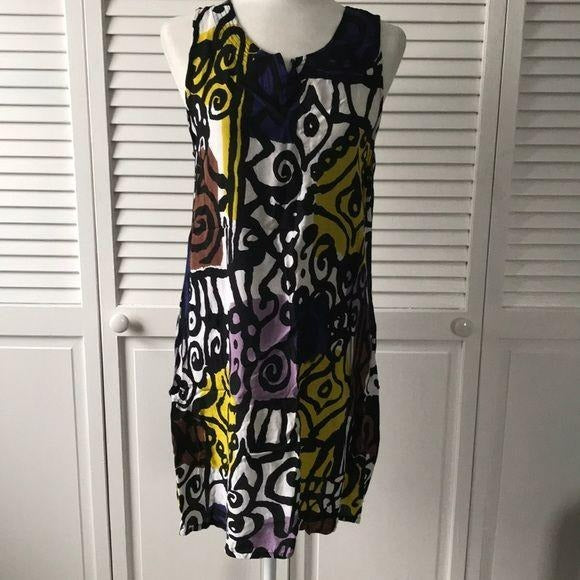 Peppermint Bay Multi Color Rayon Dress Size L