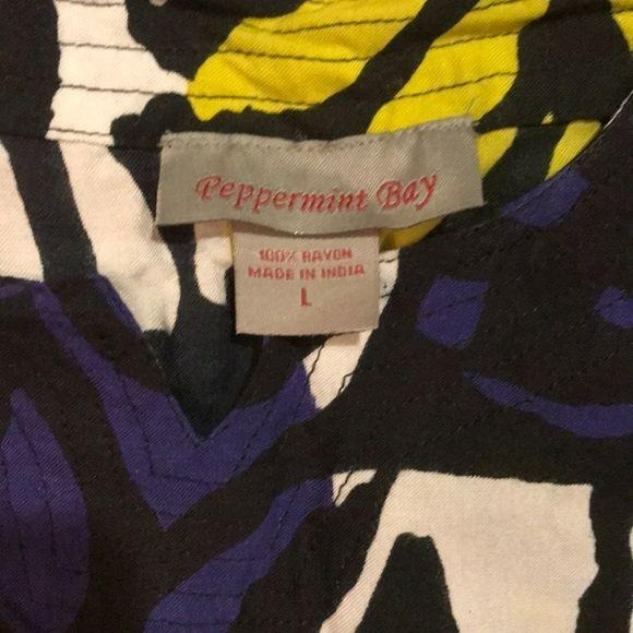Peppermint Bay Multi Color Rayon Dress Size L