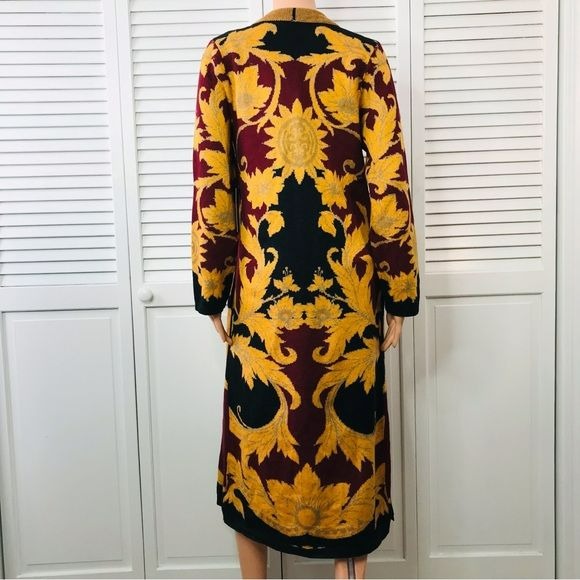 VERTIGO Black Open Front Long Cardigan Sweater Size M