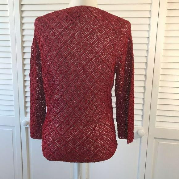 CARMEN MARC VALVO Collection Red Cardigan