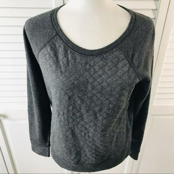 AERIE Gray Scoop Neck Gray Sweater Size Medium
