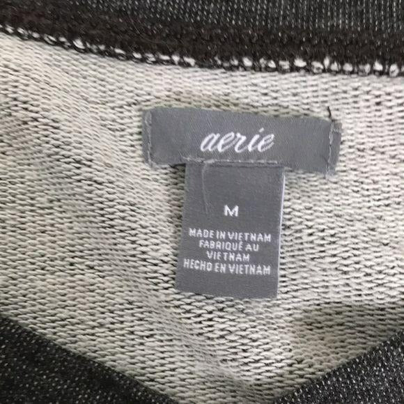 AERIE Gray Scoop Neck Gray Sweater Size Medium