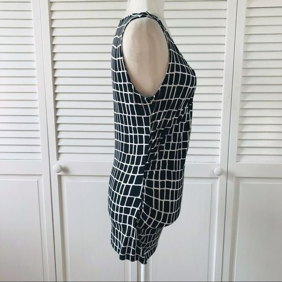 NEW YORK & COMPANY Black White Tank Top