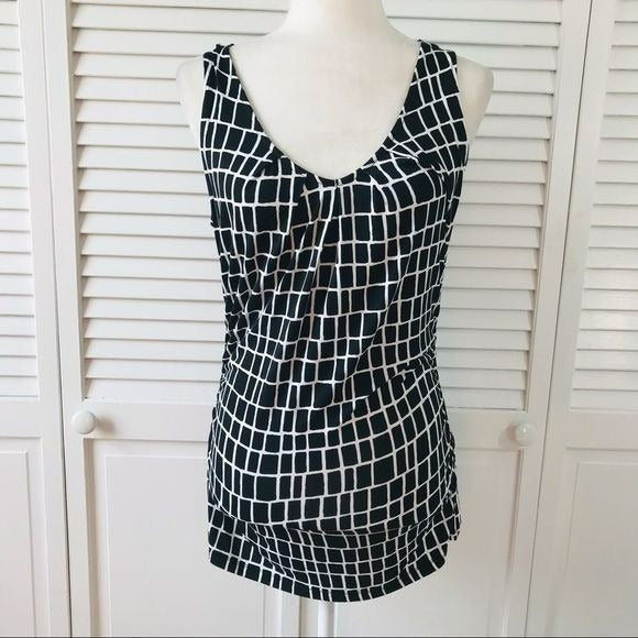 NEW YORK & COMPANY Black White Tank Top