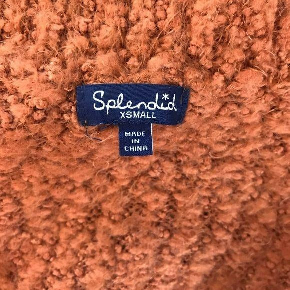 Splendid Rust Button Down Fuzzy Cardigan