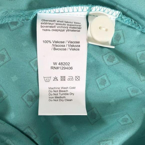 AMBRIA Aqua V-Neck Button Up Dress Size 8
