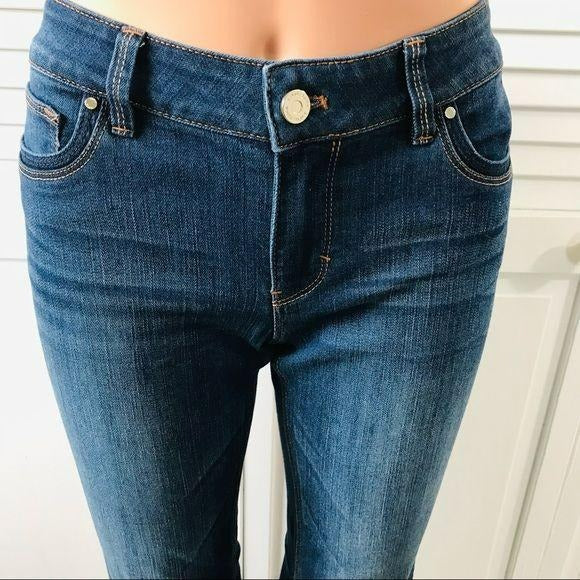 WHITE HOUSE BLACK MARKET Blue Boot Leg Jeans