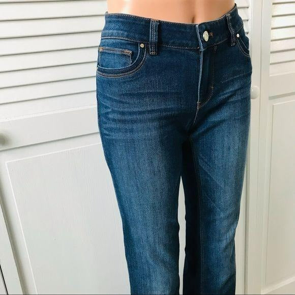WHITE HOUSE BLACK MARKET Blue Boot Leg Jeans