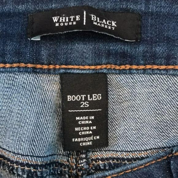 WHITE HOUSE BLACK MARKET Blue Boot Leg Jeans
