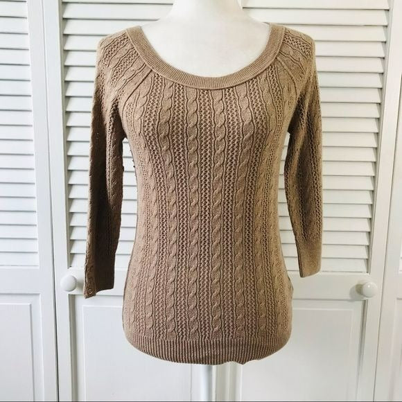 AMERICAN EAGLE Brown 3/4 Sleeve Sweater Size M