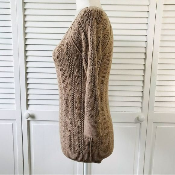 AMERICAN EAGLE Brown 3/4 Sleeve Sweater Size M