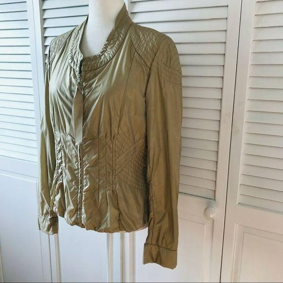 ELIE TAHARI Beige Windbreaker Jacket Size 8