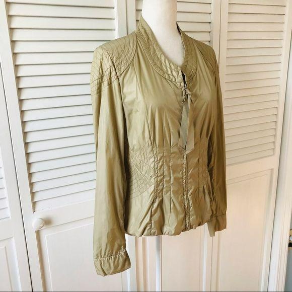 ELIE TAHARI Beige Windbreaker Jacket Size 8