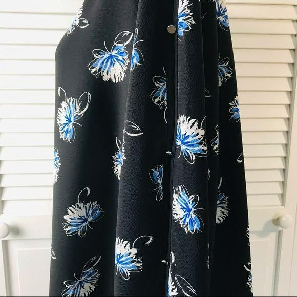 LIZ CLAIBORNE Black Floral Blouse Size 1X